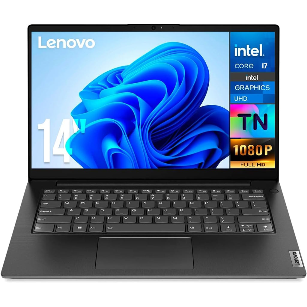 Lenovo V14 G5 Hybrid Work Laptop - 14" FHD Display - Core 7-240H - 16GB Memory - 512GB Storage - Integrated UHD Graphics - Windows 11 Home - Business Black