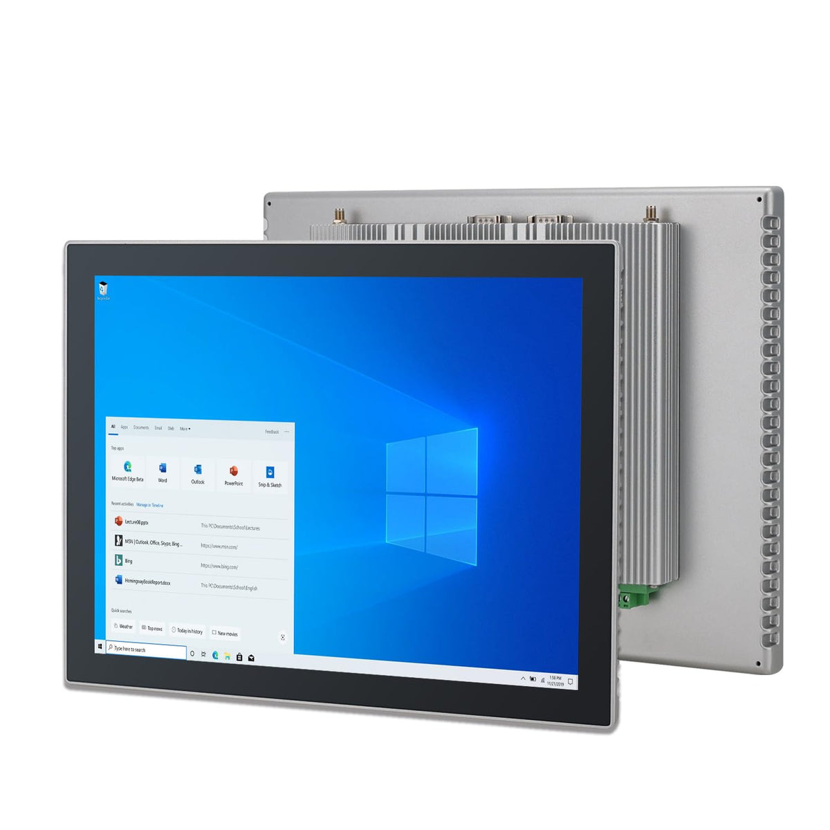 10.4" Industrial Touch Panel PC, Ratio 4:3 Multi-Touchscreen-Monitor,Wall Mounted Touch Screen Panel Computer,WiFi & Built-in Speakers,IP65 Front,Win 10 I5 RAM 8G+256G SSD