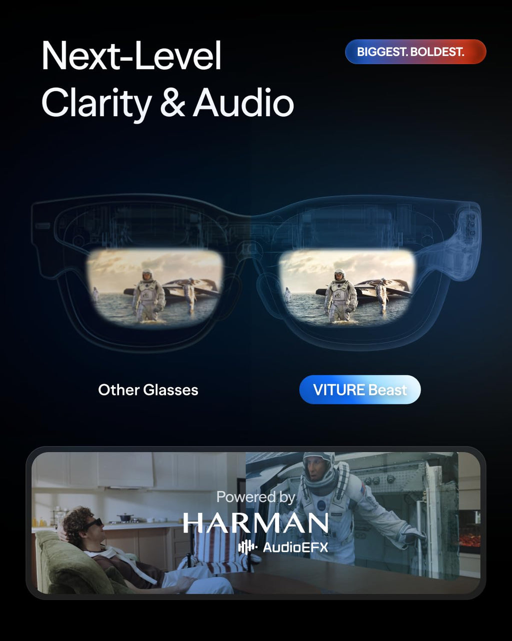 VITURE Beast XR/AR Glasses: Biggest. Boldest. Smartest. 174" 1200p, 58°FOV