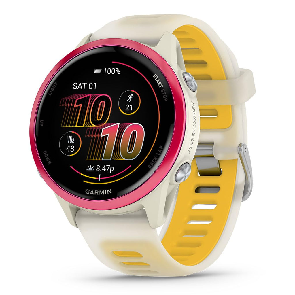 Garmin Forerunner 570 (42 mm, Mango) Triathlon GPS Smartwatch Bundle