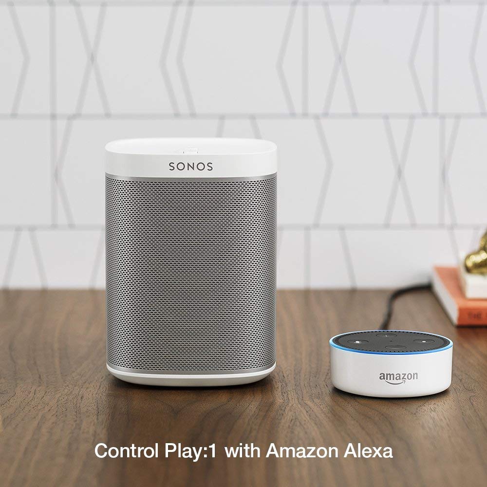 Sonos Play:1 Compact Wireless Speaker for Streaming Music. Compatible with Alexa. (White) (Renewed)