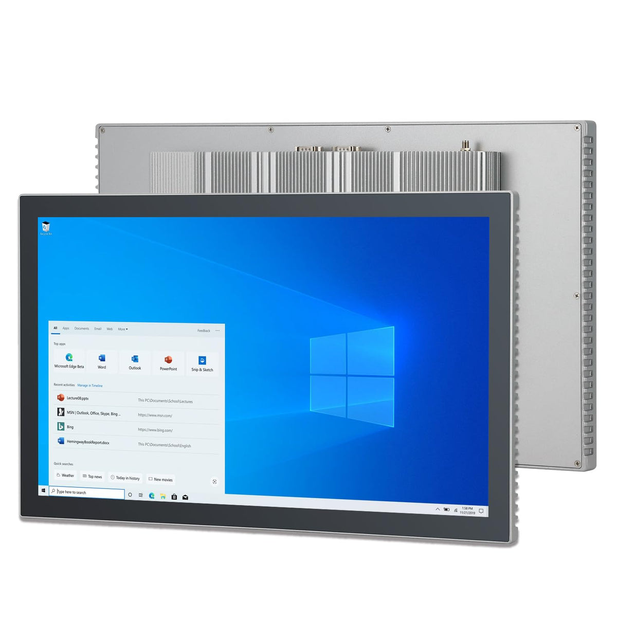10.4" Industrial Touch Panel PC, Ratio 4:3 Multi-Touchscreen-Monitor,Wall Mounted Touch Screen Panel Computer,WiFi & Built-in Speakers,IP65 Front,Win 10 I5 RAM 8G+256G SSD