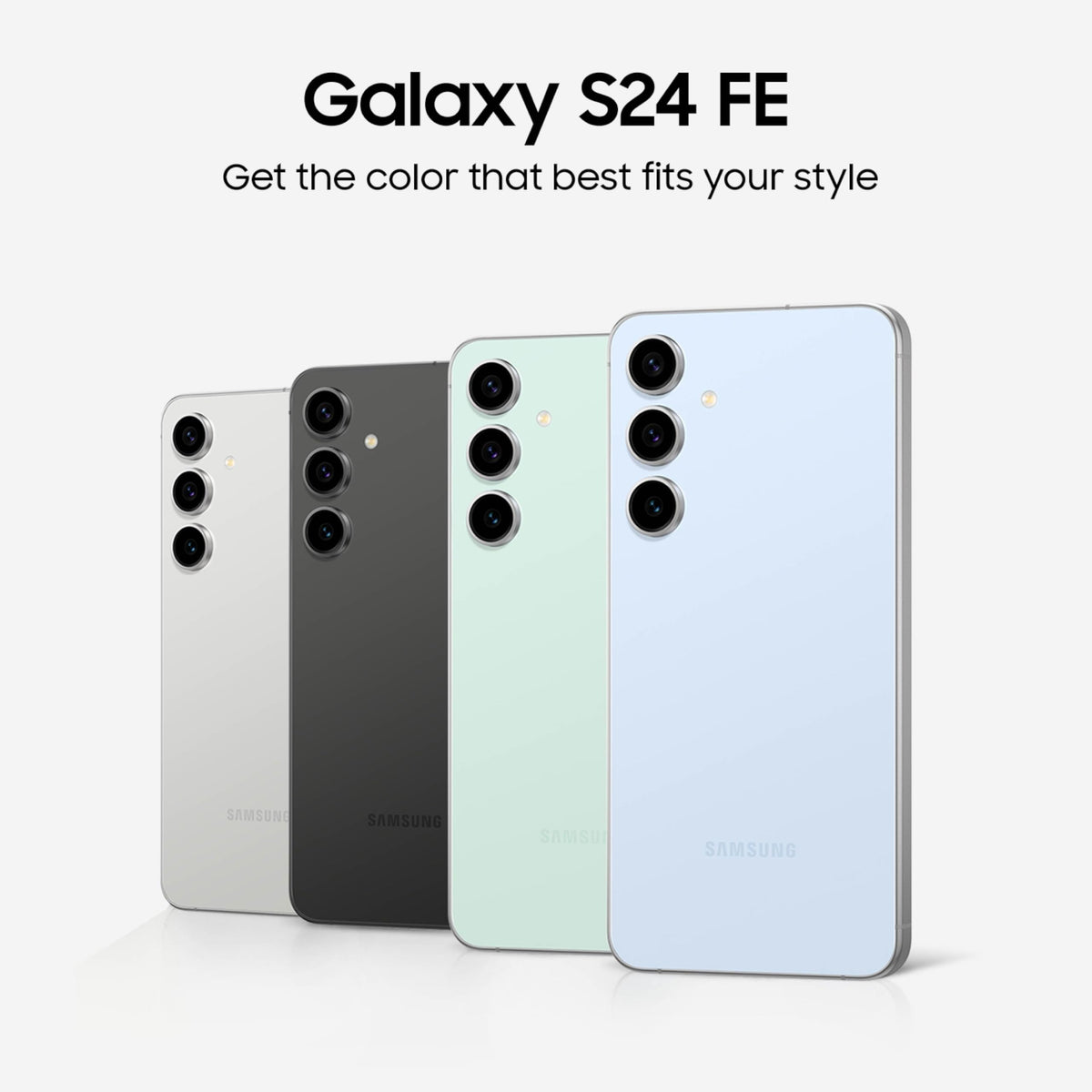 SAMSUNG Galaxy S24 FE AI Phone, 128GB Unlocked Android Smartphone, High-Res 50MP Camera, Long Battery Life, AMOLED Bright Display, US Version, 2024, US 1 Yr Warranty, Blue