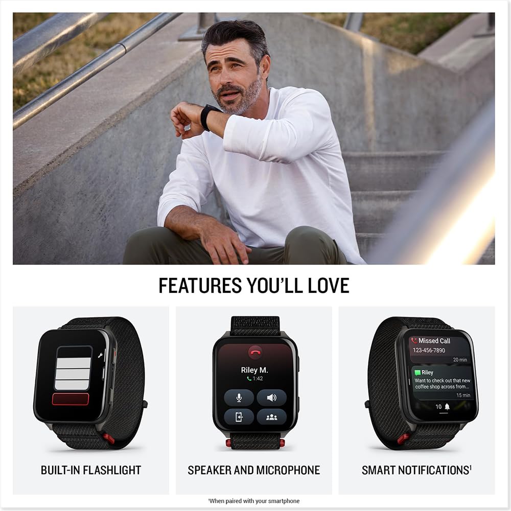Garmin Venu X1 Premium GPS Smartwatch Black Titanium 010-02980-00 Bundle with Deco Essentials Nylon Elastic Bands 24mm 3 Pack, Charging Dock and Silicone Dust Cover 3 Pack
