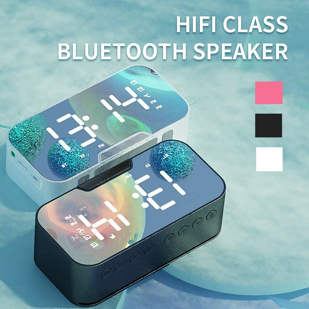 LED Digital Electronic Desktop Clock Snooze Alarm Time Temperature Display