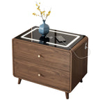 Smart Bedside Table Wireless USB Charging Creative Light Luxury Multifunctional Sensitive Light Speaker LED Nightstand