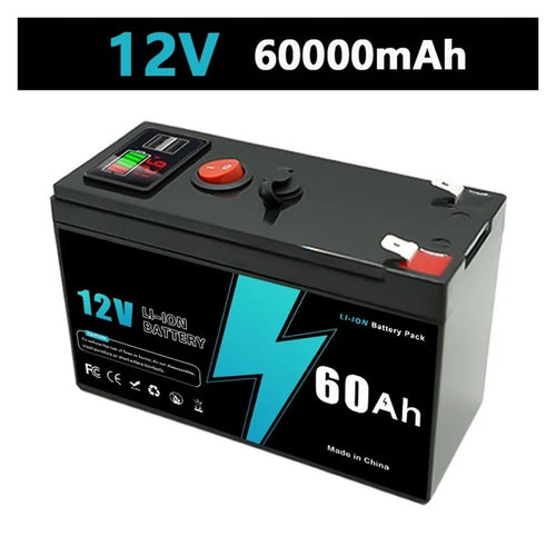 12V 60-150Ah Li-ion Battery Digital Display Deep Cycle