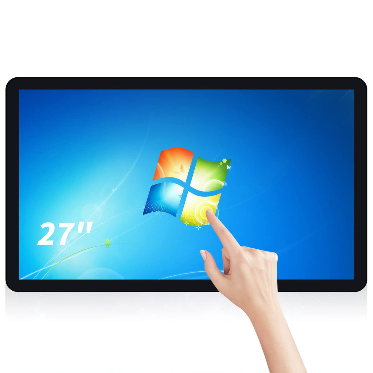 27 inch Touch Screen PC Monitor, Intel i7, 8GB RAM, 512G SSD, 16:9 FHD 1080P, Win-11 Pro, Smart Board for Classroom, Meeting & Home, USB, VGA & HD-MI Monitor