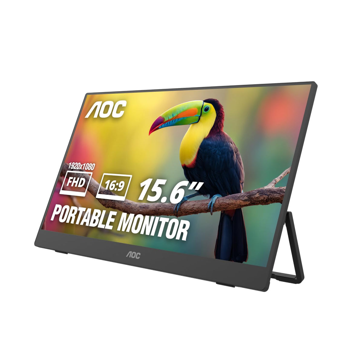 AOC 16 Inch Portable Monitor OLED WUXGA USB-C Mini HDMI Ultra Slim, 16T40D