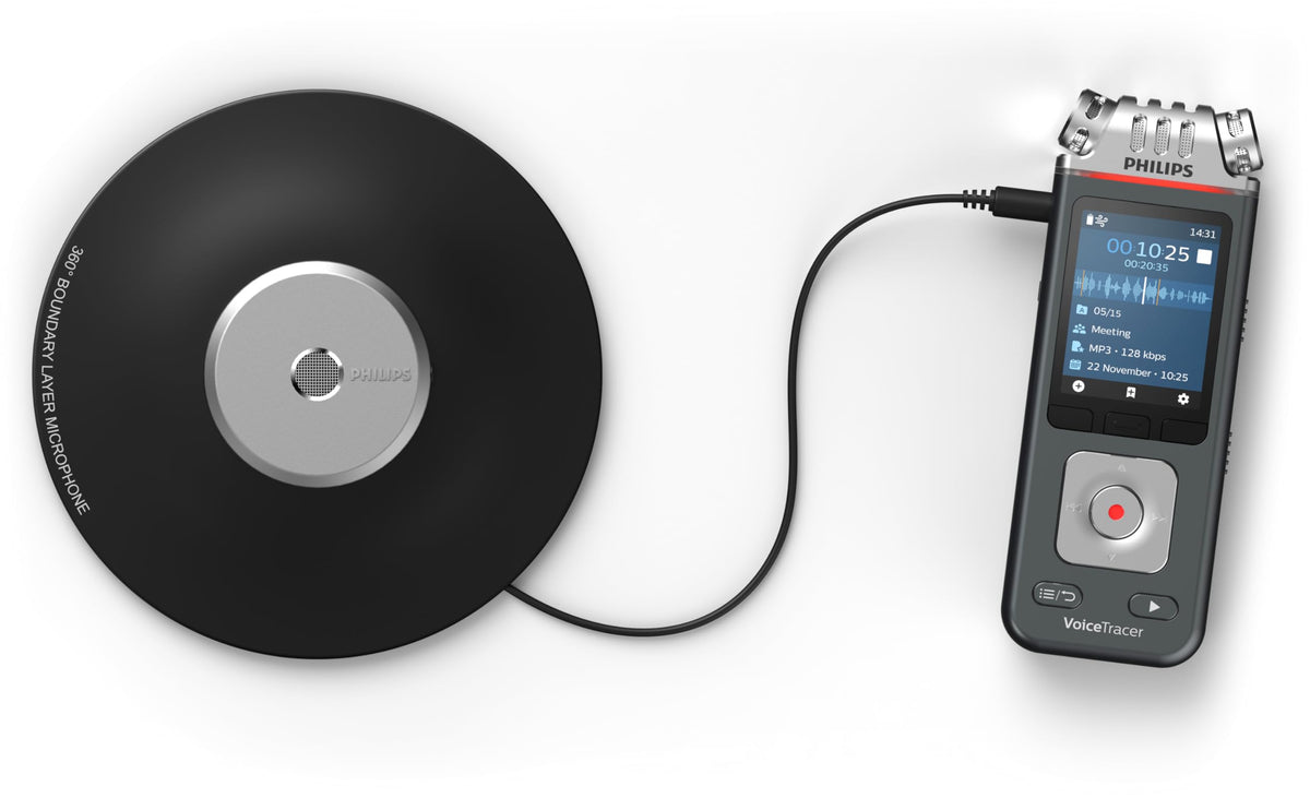 Philips VoiceTracer DVT8115 Meeting Recorder with Sembly AI Speech-to-Text Software Trial