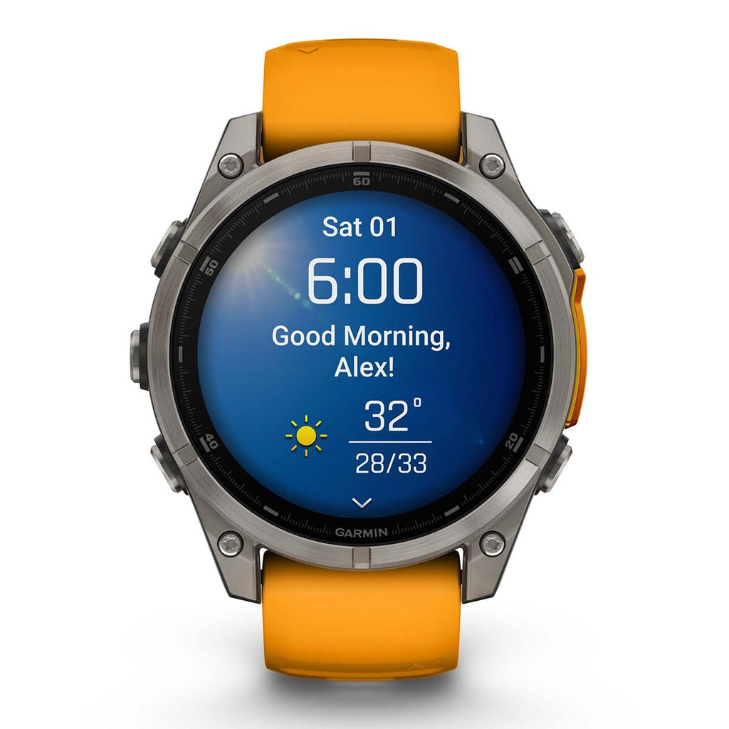 Garmin Fenix 8 (Spark Orange, 47mm) AMOLED Sapphire GPS Watch Gift Box