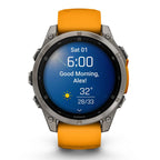 Garmin Fenix 8 (Spark Orange, 47mm) AMOLED Sapphire GPS Watch Gift Box