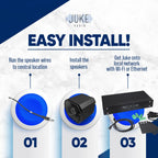 Juke-6 | 6 Zone Audio Amplifier | Wirelessly Controlled Multi-Room Audio System | Compatible with Airplay 2, Spotify Connect, Bluetooth, DLNA