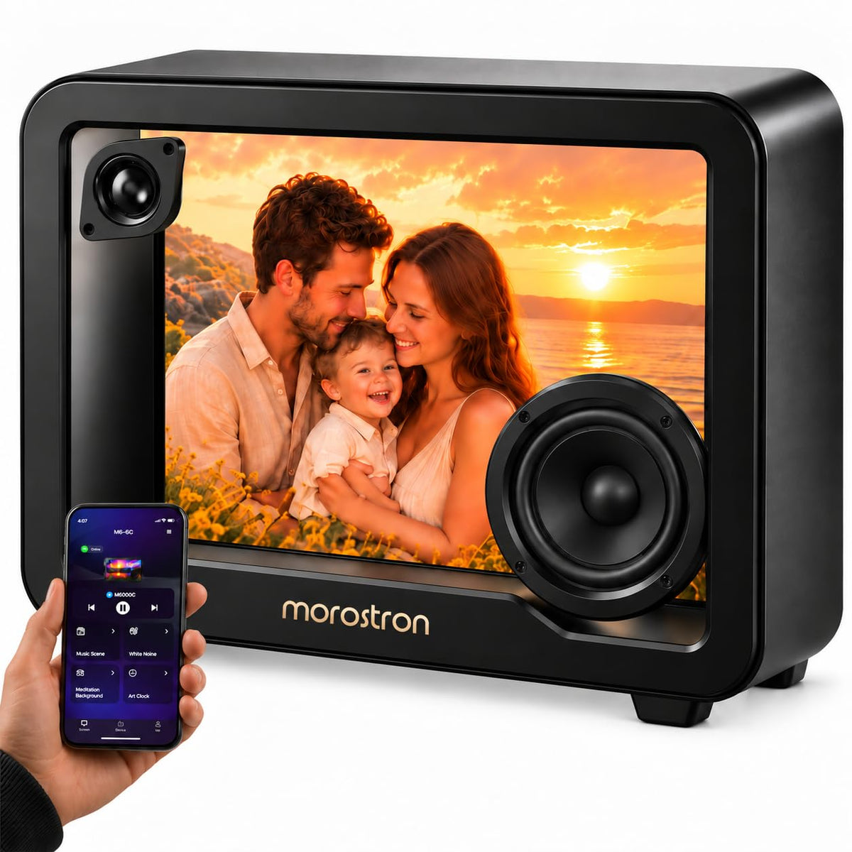 Personalized Smart Visual Bluetooth Speaker, Customizable 10.1-Inch Display