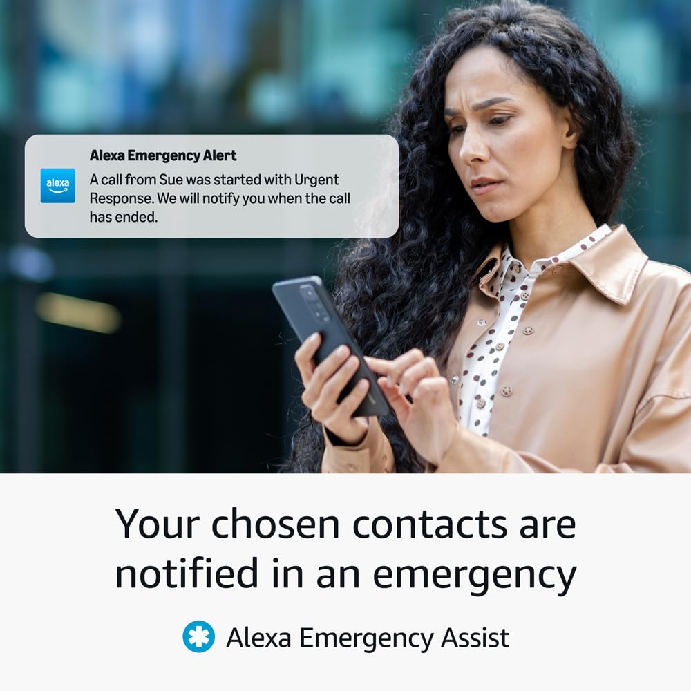Echo Show 8 (2023 release), Charcoal, bundle with Alexa Emergency Assist (monthly auto-renewal subscription)