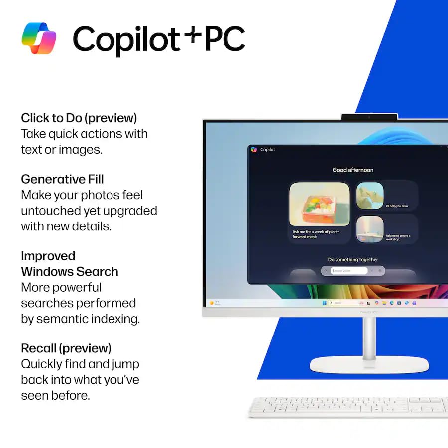 HP 27" Touchscreen All-in-One Desktop Computer, Office Pro Lifetime License, Intel Ultra 7 355 (Max 4.7GHz), 27 inch Anti-glare FHD, 64 GB DDR5 5600MHz, 4 TB SSD, Wi-Fi 7, Windows 11 Pro, Wireless Set