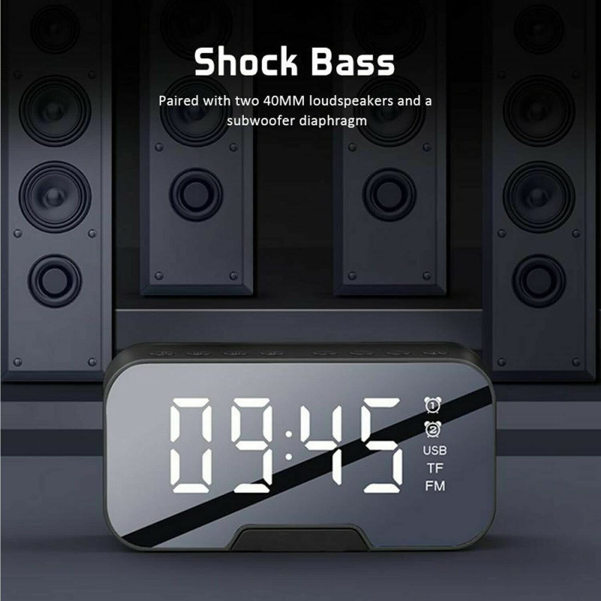 LED Digital Electronic Desktop Clock Snooze Alarm Time Temperature Display