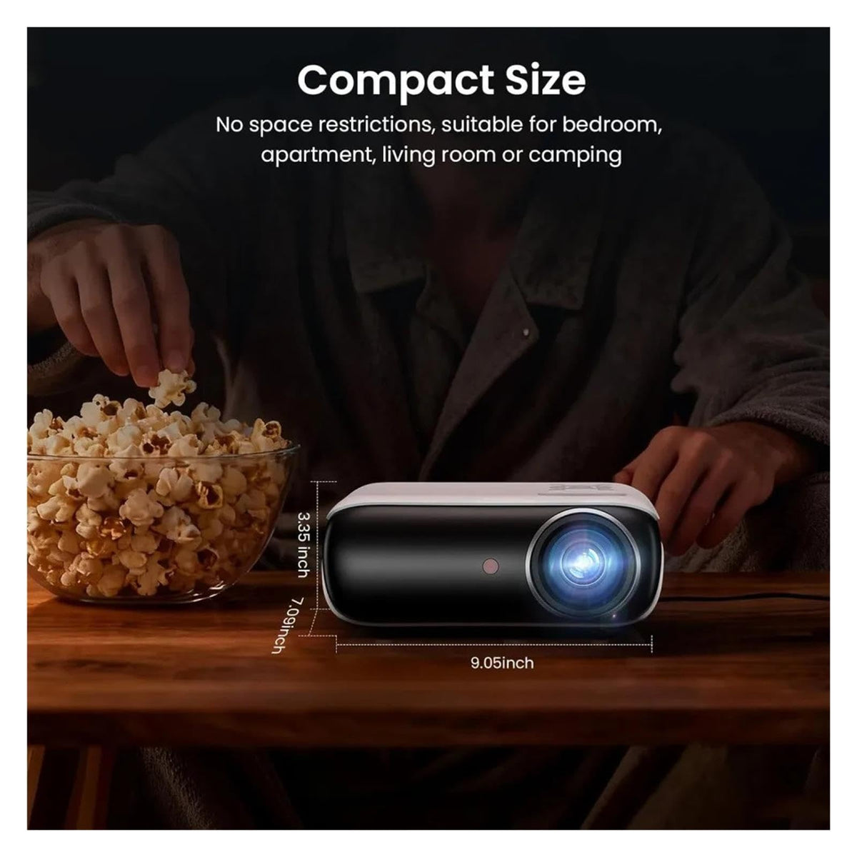 4K Projector, Bluetooth Home Theater Movie With Built-in Speaker