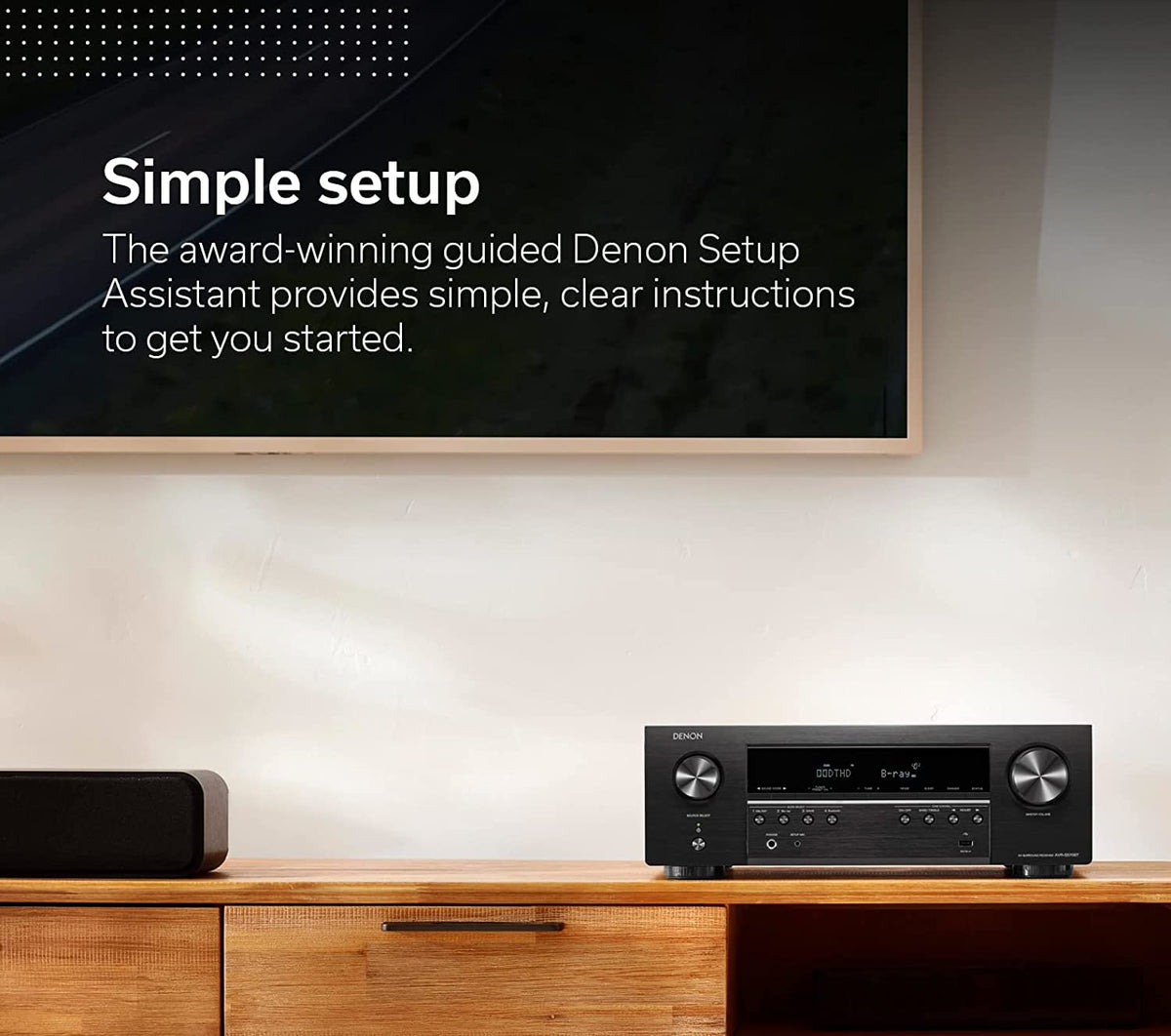 Denon AVR-S570BT (2022 Model) 5.2 Channel AV Receiver with Denon DP-29F Turntable Black