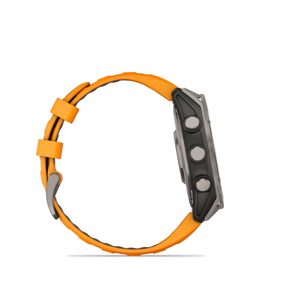 Garmin Fenix 8 – 47 mm, AMOLED Sapphire Multisport GPS Smartwatch,Titanium with Spark Orange/Graphite Silicone Band, Built-in LED Flashlight White Earbuds Bundle