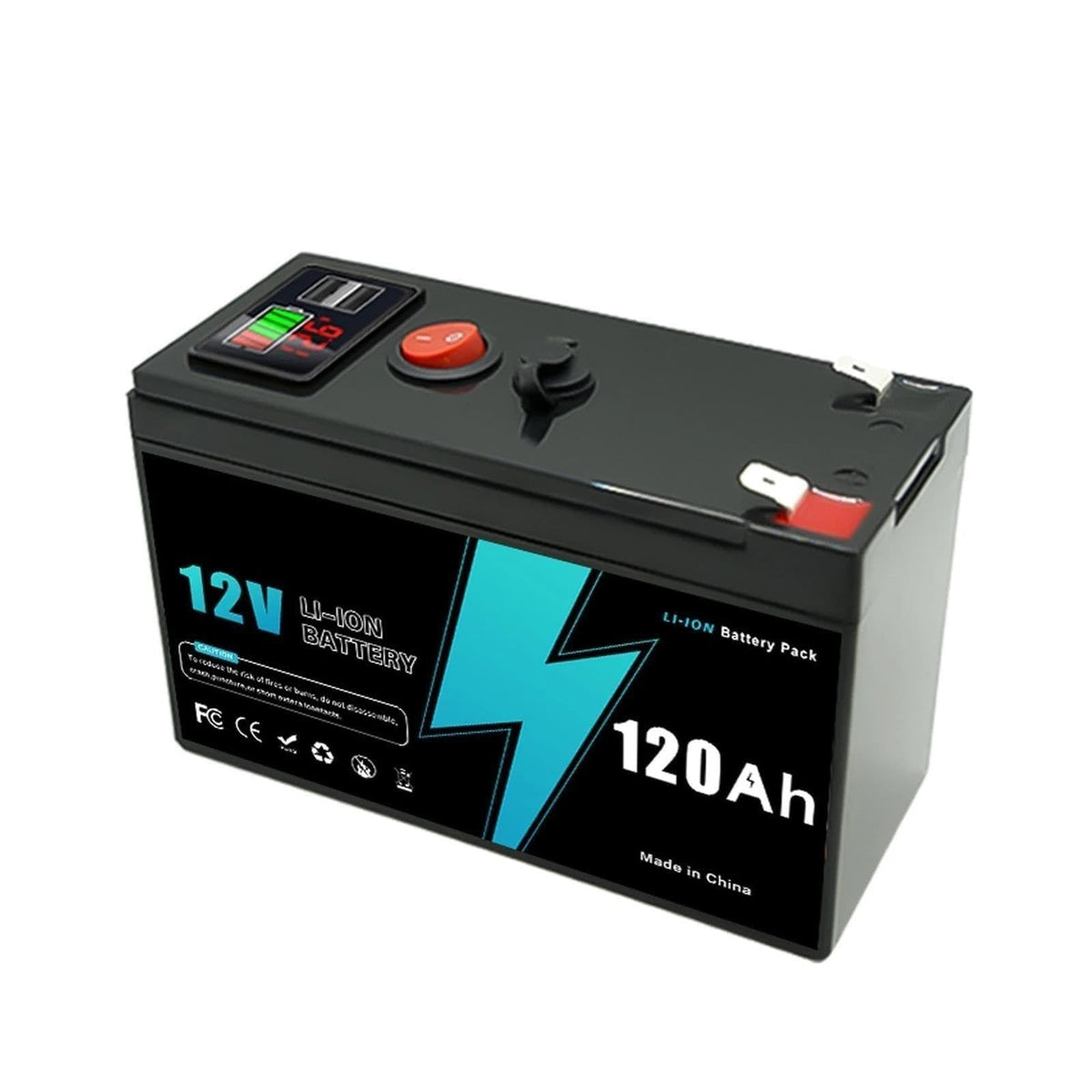 12V 60-150Ah Li-ion Battery Digital Display Deep Cycle