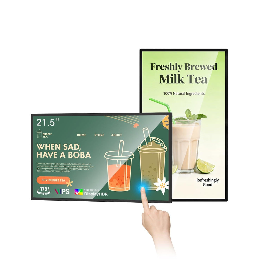 32 inch Wall Mount Digital Signage, FHD Touchscreen 32" Monitor Android 14