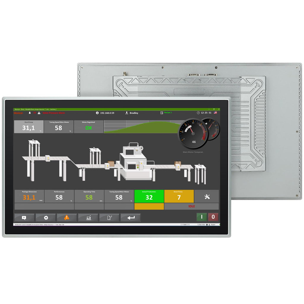 15.6-Inch Industrial Embedded Panel PC, Ratio 16:9 Multi-Touchscreen-Monitor,Industrial Touch Screen Panel Computer,WiFi & Built-in Speakers,IP65 Front,Win 10 I5 RAM 8G+256G SSD