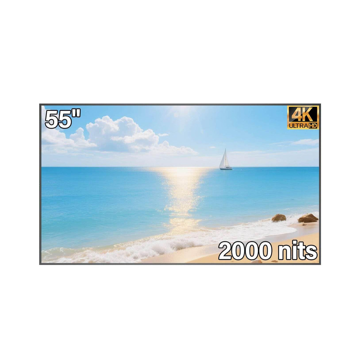 32inch Digital Signage, 2500nits High Brightness Advertising Display, Slim Fit Frameless LCD Monitor, CMS Remote Publishing, 24/7 Operation, Smart Split Screen Play, HDMI/USB/WiFi/Android System