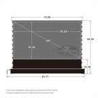 VIVIDSTORM Motorized UST Screen, Sound Transparent Perforated, Tensioned, Perfect for Professional Presentations & Home Theater,VWSDSTUST84HP
