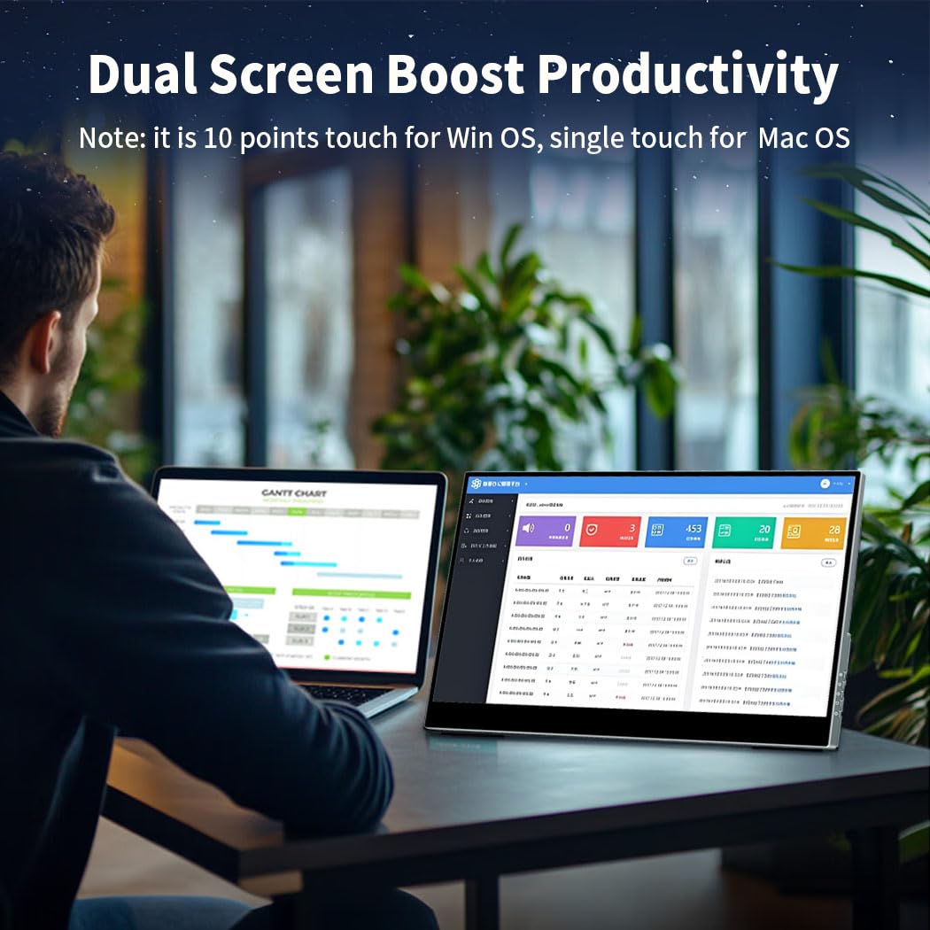 17.3" 4K Portable Monitor Touchscreen, 120Hz UHD Gaming Display 3840x2160 with MPP Stylus Support, 100% DCI-P3, HDMI 2.1 USB-C, VESA External Screen for Laptop Console PC