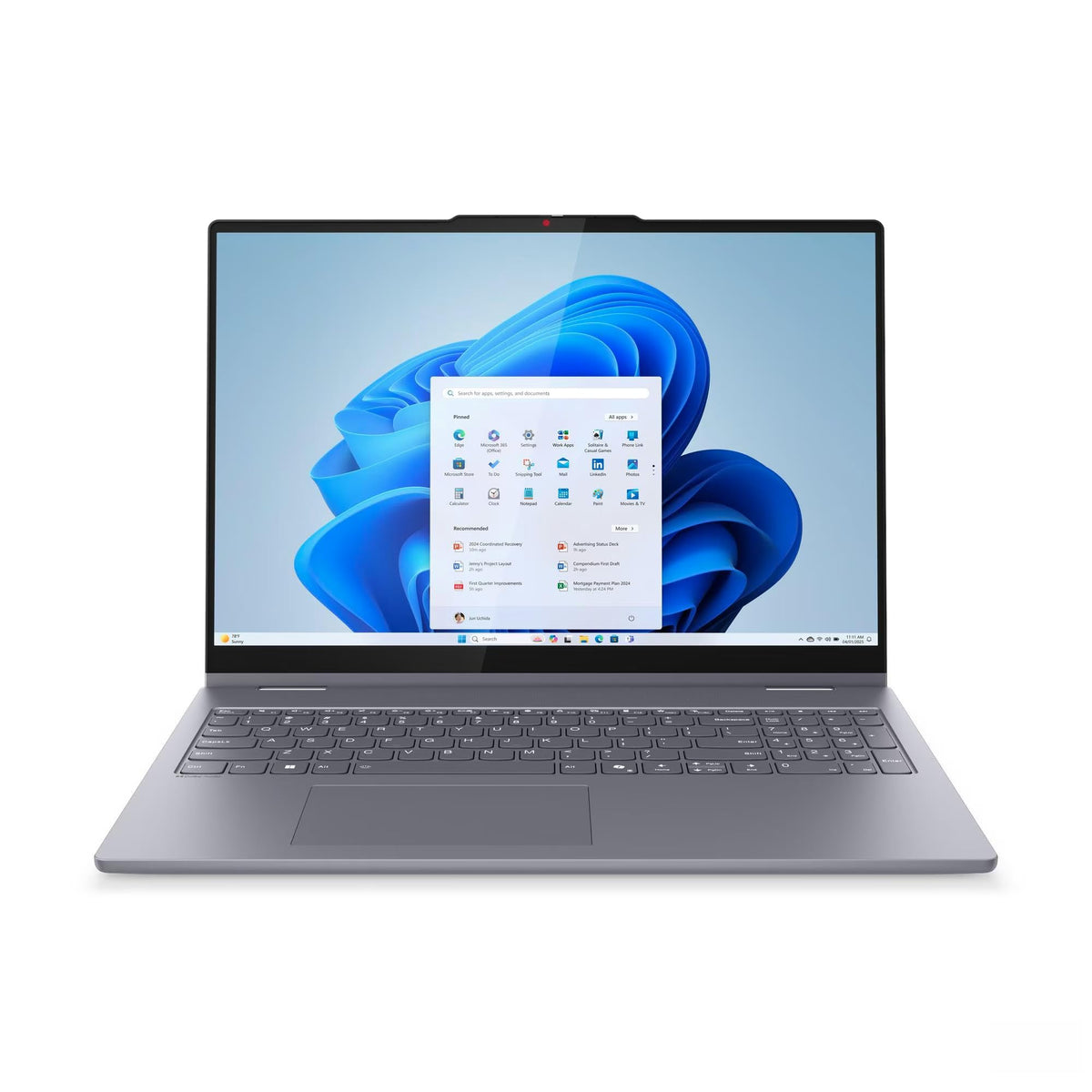 Lenovo 2026 IdeaPad 5 2-in-1 16" WUXGA IPS Touchscreen Laptop 12-Core Intel Core Ultra 5 225U 16GB LPDDR5 2TB SSD USB-C w/DP WIFIAX BT 5.2 Webcam HDMI 1.4 Backlit KB Windows 11 Pro w/RE USB