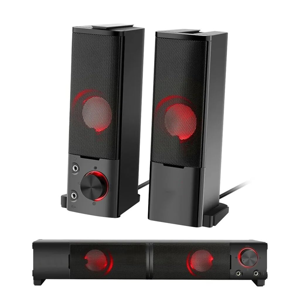 3.5mm Stereo Surround Music Smart Speakers Column Sound Bar Computer PC Home Notebook TV Loudspeakers