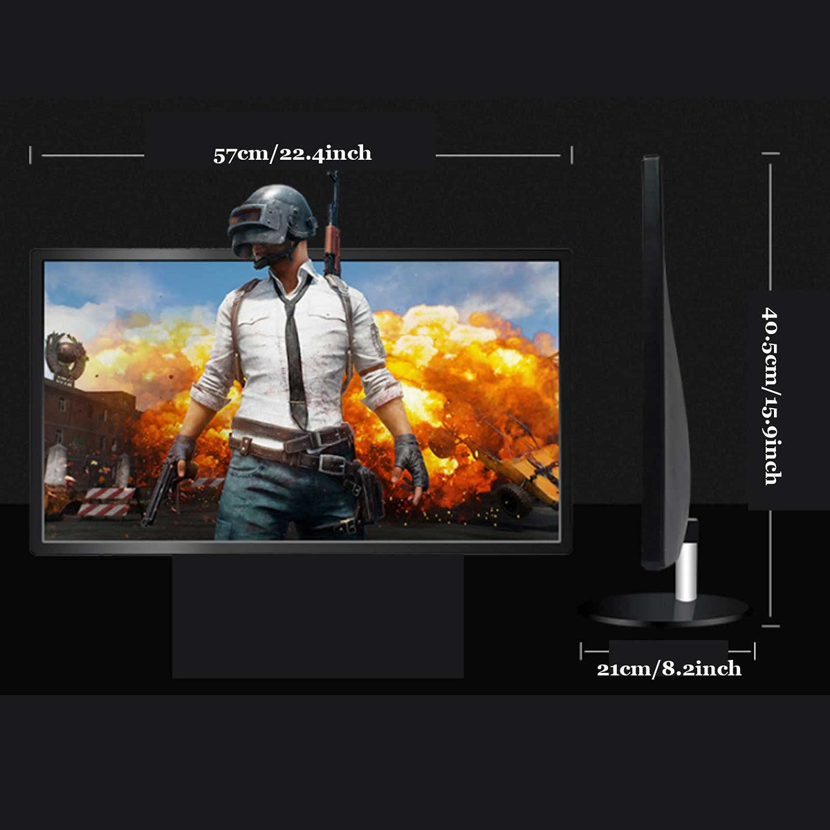 24 Inch Flat Surface Wide Monitor 144hz High-Definition LCD Computer Monitor Portable Led Gaming Monitor Filter Blue Light No Flicker for The Second Screen of Smart Phones 60 * 12 * 39 CM