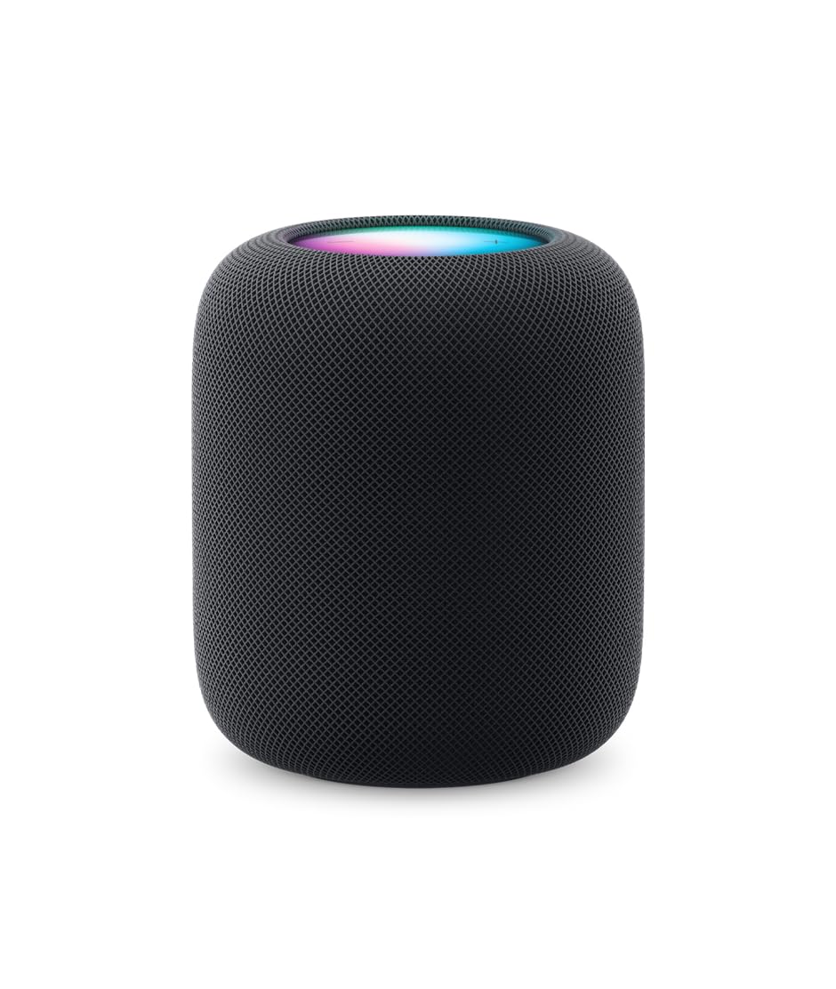 Apple HomePod Smart Speaker 2nd Generation, Siri Speaker + Power Cable + Apple 1 Year Limited Warranty (Midnight)