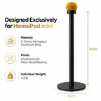 Floor Speaker Stand for Apple HomePod mini 1st/2nd Gen，Black Pair