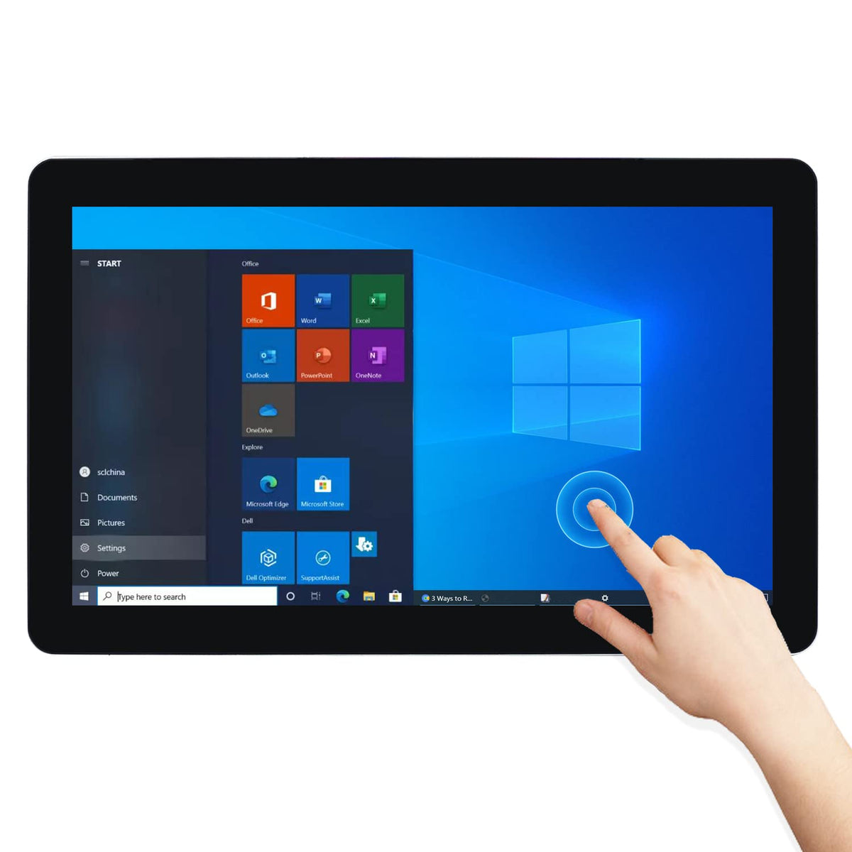 23.8 inch Touch Screen PC Monitor, Intel i7, 8GB RAM, 512G SSD, 16:9 FHD 1080P, Win-11 Pro, Smart Board for Classroom, Meeting & Game, USB, VGA & HD-MI Monitor
