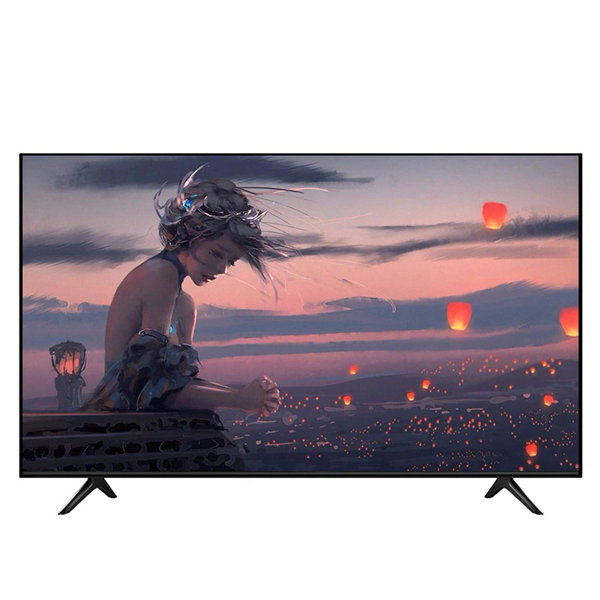 Ultra HD LED TV 4K Smart WiFi Network TV with HDMI USB SD and AC/DC Input LCD LED Flat-Screen TV 55 inch (Smart Version 55 inch)