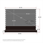 VIVIDSTORM-Projection Screen Stand S PRO P 92inch Portable Ambient Light Rejecting 4k UHD Laser Projector Screen with Sound Transparent Perforated Compatible with UST Laser Projector,VWSDSTUST92HP