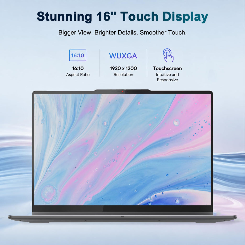 Lenovo Yoga 7 2-in-1 AI Laptop 16" WUXGA Touch Intel 8-core Ultra 7 256V (Up to 47 NPU Tops) 16GB DDR5 1TB SSD Wi-Fi7 Backlit Fingerprint for Creator Business Professional Win11 Pro ICP Accessory