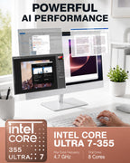 Dell 27" All-in-One Desktop Computer Touchscreen Intel Ultra 7 355 Wi-Fi 7