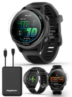 Garmin Forerunner 570 (42 mm, Mango) Triathlon GPS Smartwatch Bundle