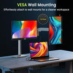 QQH 4K Portable Monitor, 15.6" UHD IPS USB-C HDMI Travel Monitor for Laptop