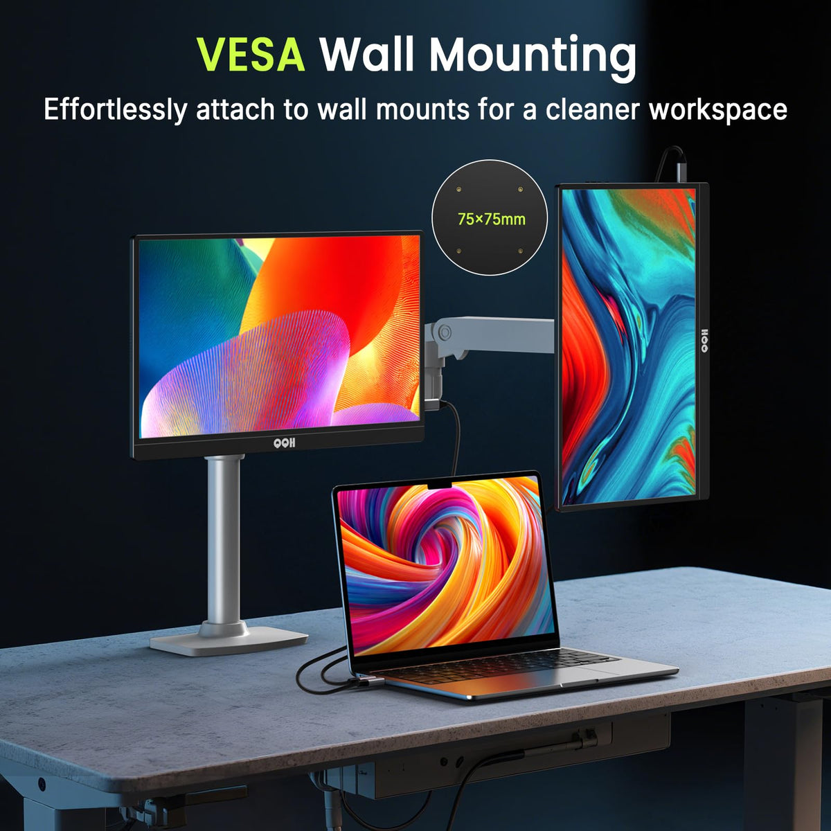 QQH 4K Portable Monitor, 15.6" UHD IPS USB-C HDMI Travel Monitor for Laptop