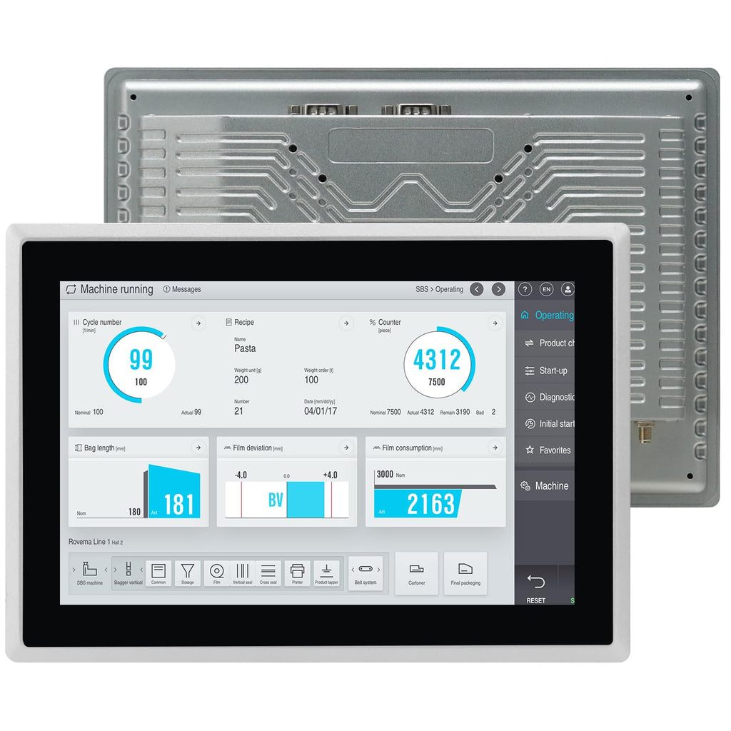 15.6-Inch Industrial Embedded Panel PC, Ratio 16:9 Multi-Touchscreen-Monitor,Industrial Touch Screen Panel Computer,WiFi & Built-in Speakers,IP65 Front,Win 10 I5 RAM 8G+256G SSD