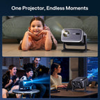 Aurzen BOOM mini Google TV Outdoor Smart Projector with 20W Dolby Audio