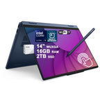 Lenovo IdeaPad 5 AI 2-in-1 Laptop 14" WUXGA IPS Touch Intel 8-core Ultra 5 322 (Up to 46 NPU Tops) 32GB RAM 2TB SSD w/Pen Backlit Wi-Fi 7 for Creator Business Professional Win11 Pro ICP Accessory
