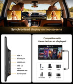 13.5" Dual 4K Headrest Monitors Car TV Rear Seat Entertainment System