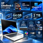 HP EliteBook 6 G1a 14" Premium Business Laptop, AMD Ryzen 7 PRO 250(Beats Intel Ultra 7 165U), 16GB DDR5 RAM, 512GB SSD, WUXGA IPS, Wi-Fi 7, Backlit Key, Fingerprint, Wolf Pro Security, Windows 11 Pro