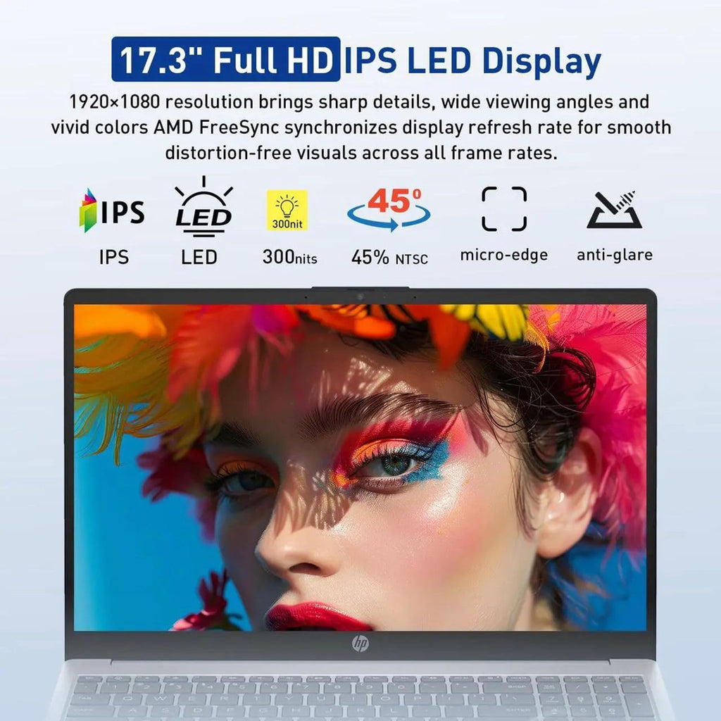 HP 17.3" FHD IPS Laptop, 32GB RAM, 1TB SSD, AMD Ryzen 5 7430U Processor