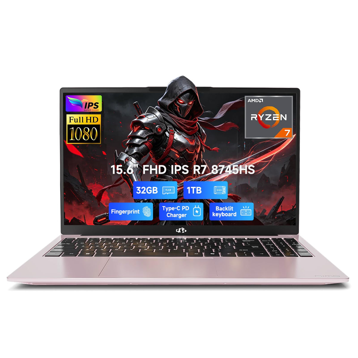 15.6" AI Laptop | 2026-2027 AMD Ryzen 7 8745HS 64GB DDR5 5600MHz 2TB SSD